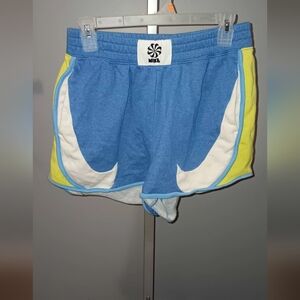 Nike Blue Athletic Shorts with White Logo